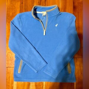 The Beaufort Bonnet Company TBBC Quarter Zip Flee Blue Pullover